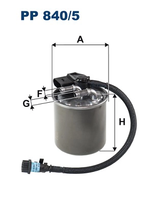 Топливный фильтр FILTRON + ДАТЧИК / MERCEDES  |---> PP840/5 / KL947 / WK820/19 / A6510901952
