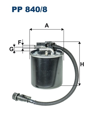 Топливный фильтр  *FILTRON*  MERCEDES  |---> PP840/8