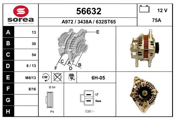 56632