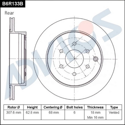 B6R133B