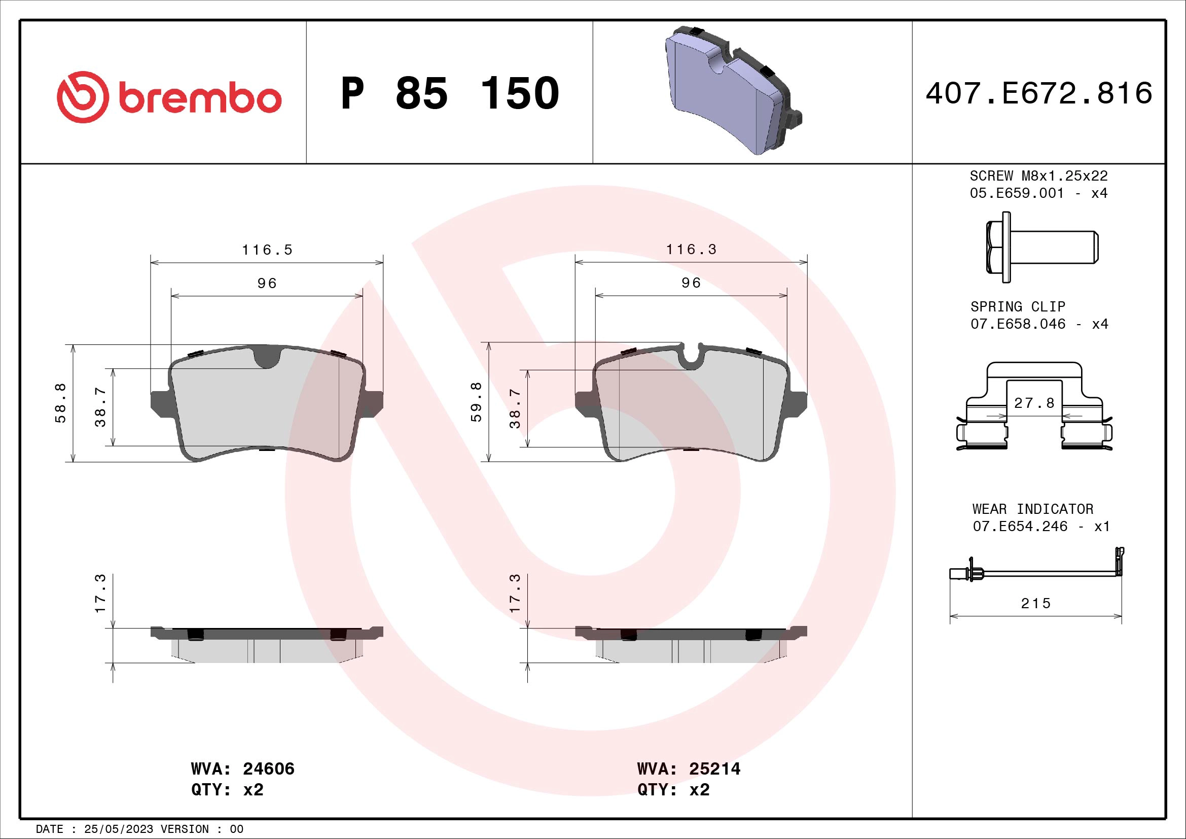 P 85 150X